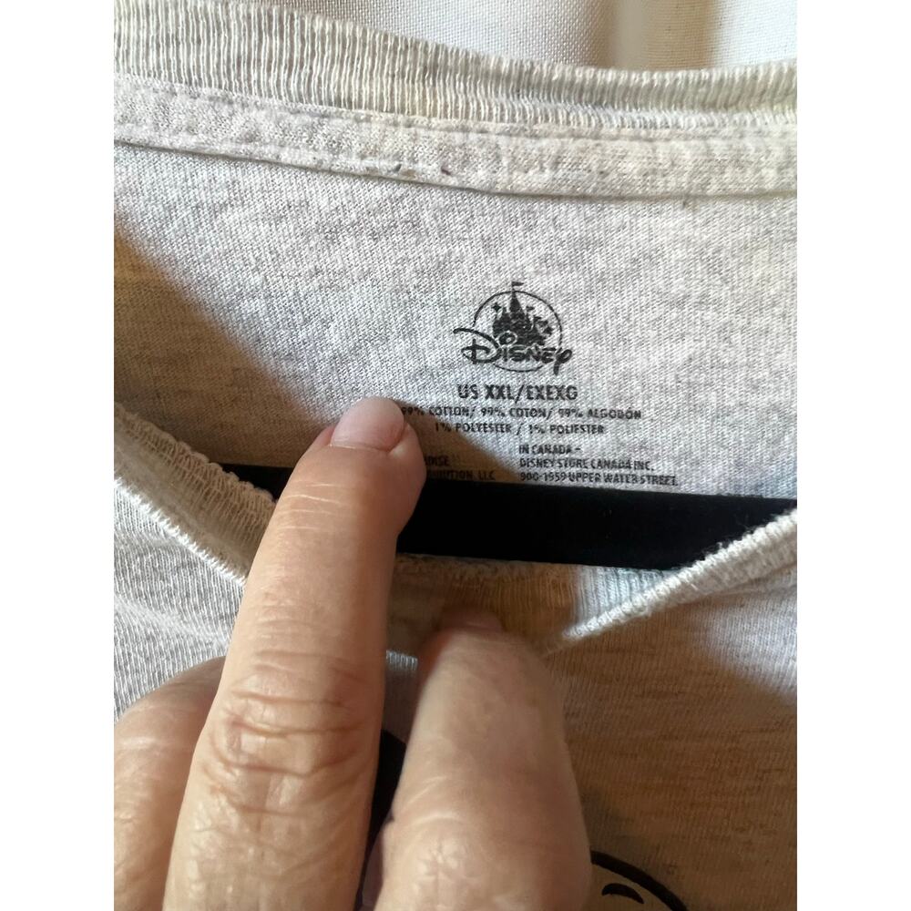 Disney Adult XXL Classic Gray Walt Disney World Mickey Tshirt Cotton/Poly - Picture 3 of 5